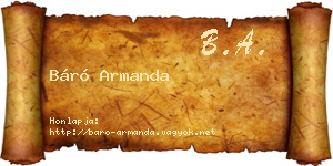 Báró Armanda névjegykártya